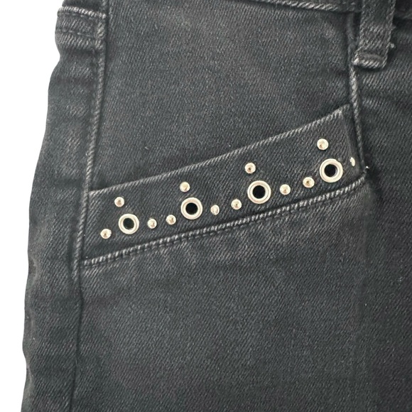 PAIGE X Rosie HW Anja Shorts in "Onyx" Black Embellished Grommet Silver Size 27 - Picture 8 of 14